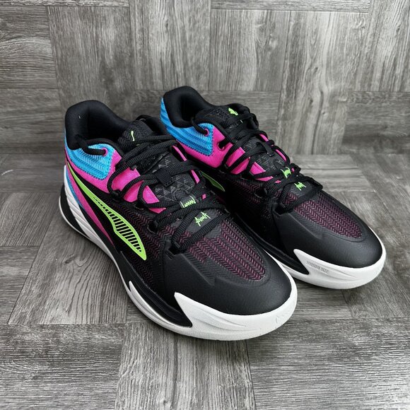 Puma Dagger Men's 10 Black Multicolored Basketball Shoes 311353-01 - Picture 2 of 8